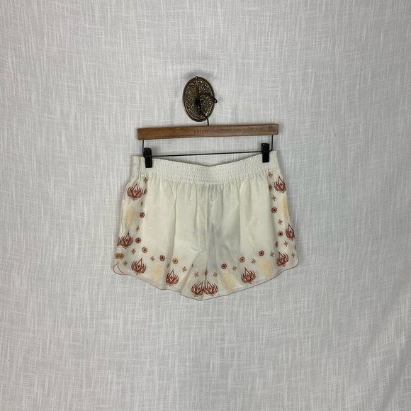 Rachel Zoe Embroidered Stephanie Ecru Shorts new with tags boho boho still NWT - Picture 4 of 8
